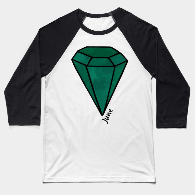 June Alexandrite Birthstone Baseball T-Shirt by murialbezanson